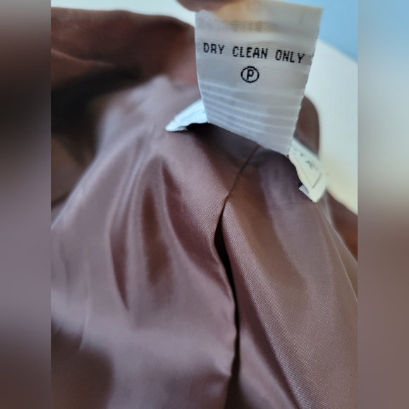 Victor Costa Women's Linen Blend Floral Embroidered Brown Blaze L - Picture 6 of 12